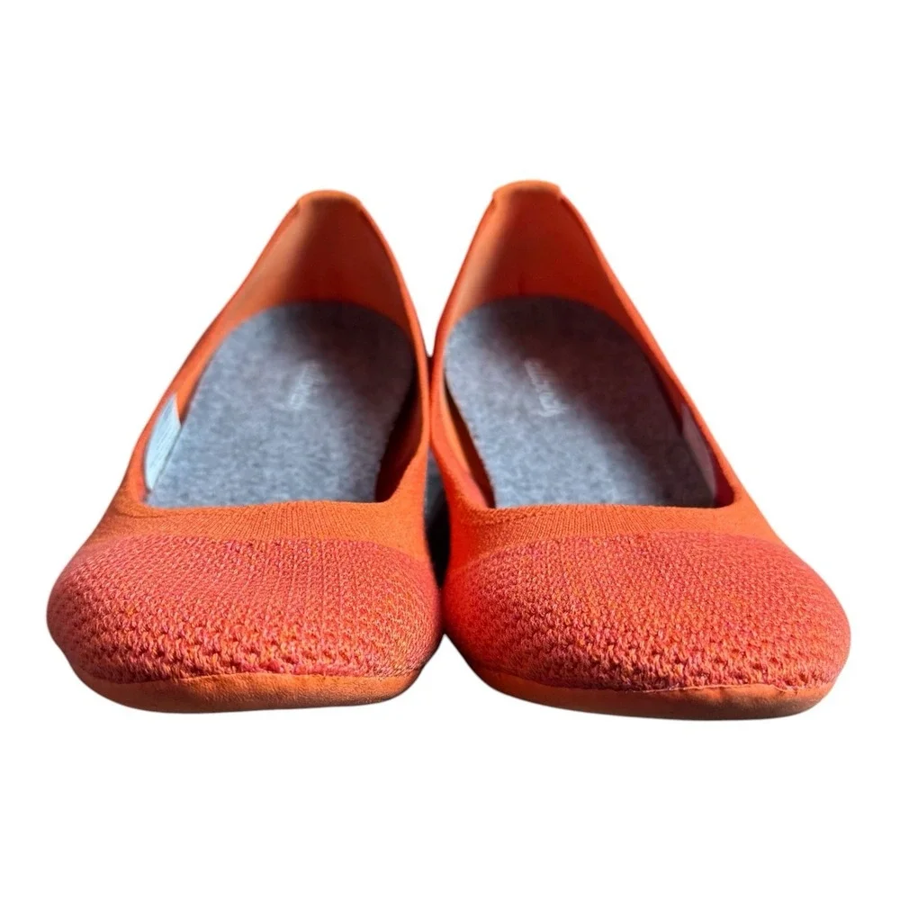 Allbirds Tree Breezers‎ Knit Ballet Flats Color Buoyant Orange 9 Career Preppy